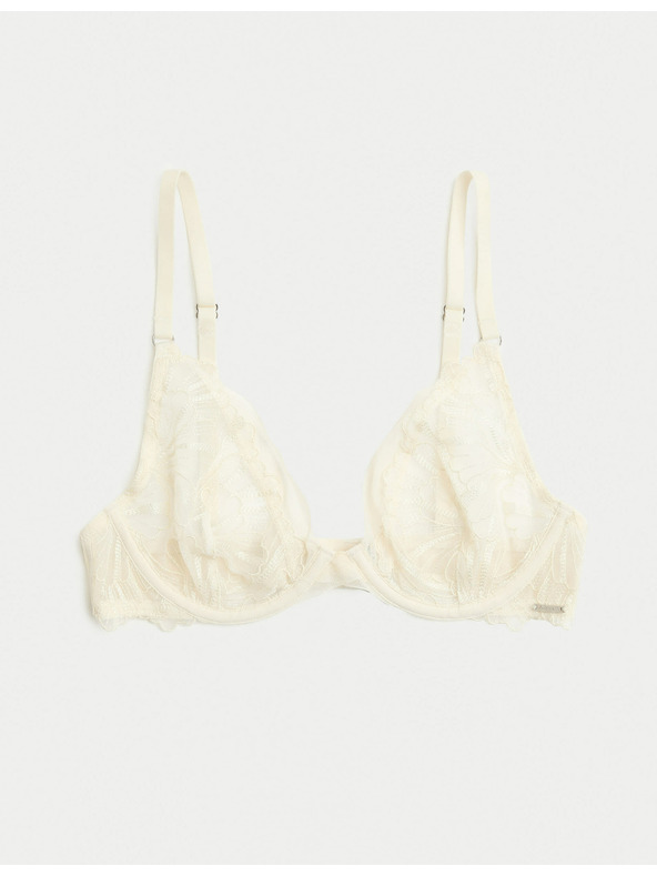 Marks & Spencer Merevítős melltartó hímzéssel Monaco (A-E) Marks & Spencer törtfehér