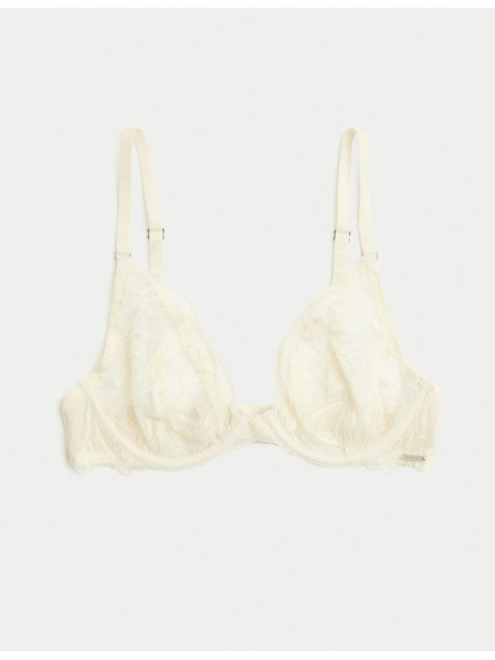 Marks & Spencer Merevítős melltartó hímzéssel Monaco (A-E) Marks & Spencer törtfehér