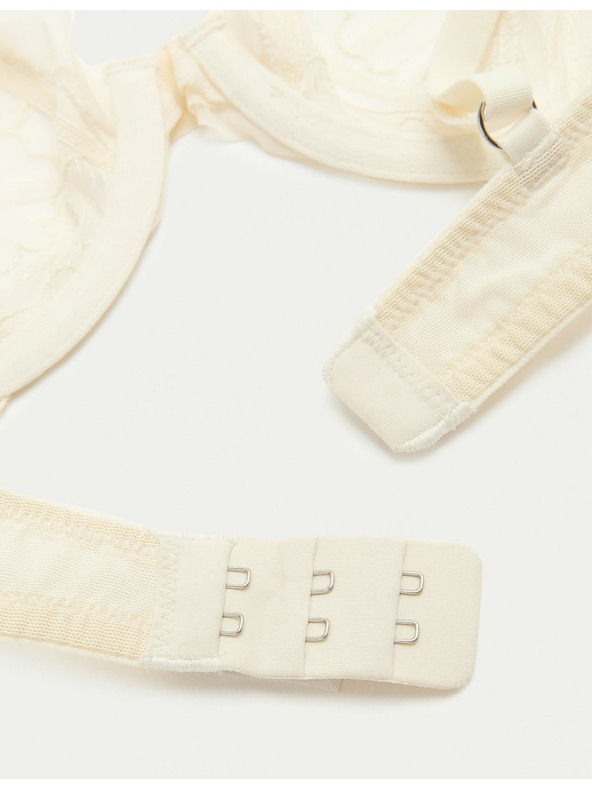 Marks & Spencer Merevítős melltartó hímzéssel Monaco (A-E) Marks & Spencer törtfehér