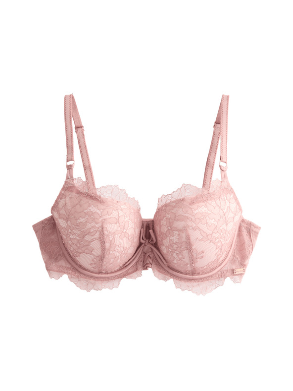 Marks & Spencer Csipkés balkón melltartó merevítővel és Forget Me Not mintával (A-E) Marks & Spencer barna