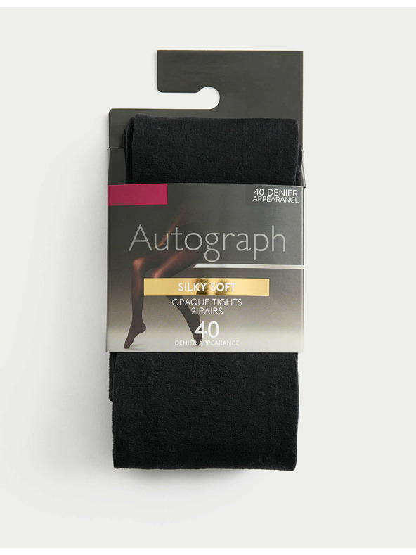 Marks & Spencer Átlátszatlan harisnya, 40 DEN, 2 db-os szett Marks & Spencer fekete