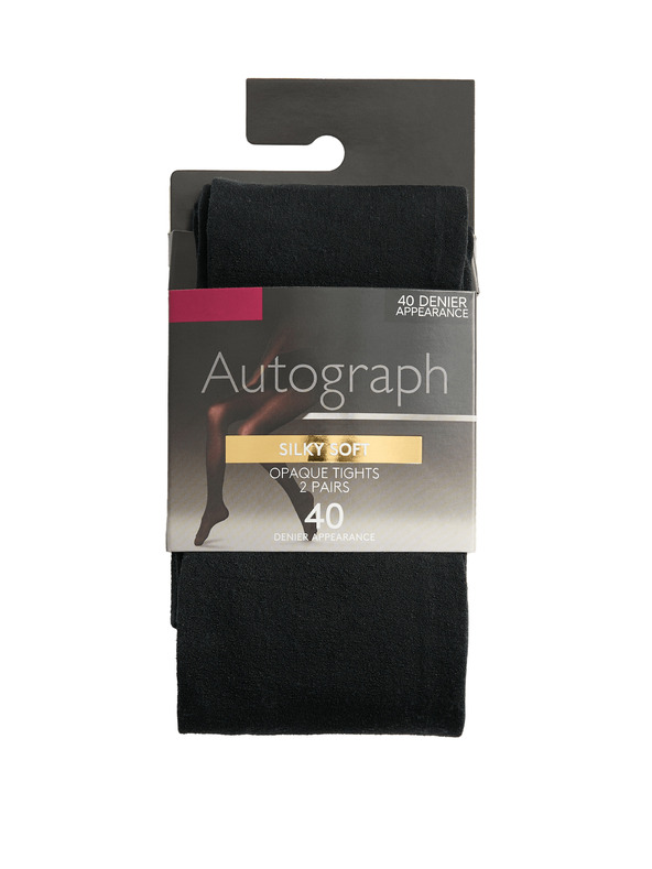 Marks & Spencer Átlátszatlan harisnya, 40 DEN, 2 db-os szett Marks & Spencer fekete