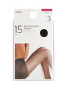 Marks & Spencer 3 pár formázó harisnya, 15 DEN Marks & Spencer fekete