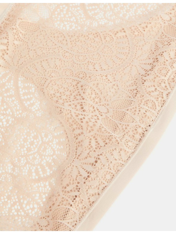 Marks & Spencer Body Soft™ bikini alsónadrág csipkével, 3 db szett Marks & Spencer bézs