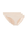 Marks & Spencer Body Soft™ bikini alsónadrág csipkével, 3 db szett Marks & Spencer bézs