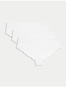 Marks & Spencer Brazíliai alsónadrág csipkés szegéllyel, 3 csomag Marks & Spencer fehér