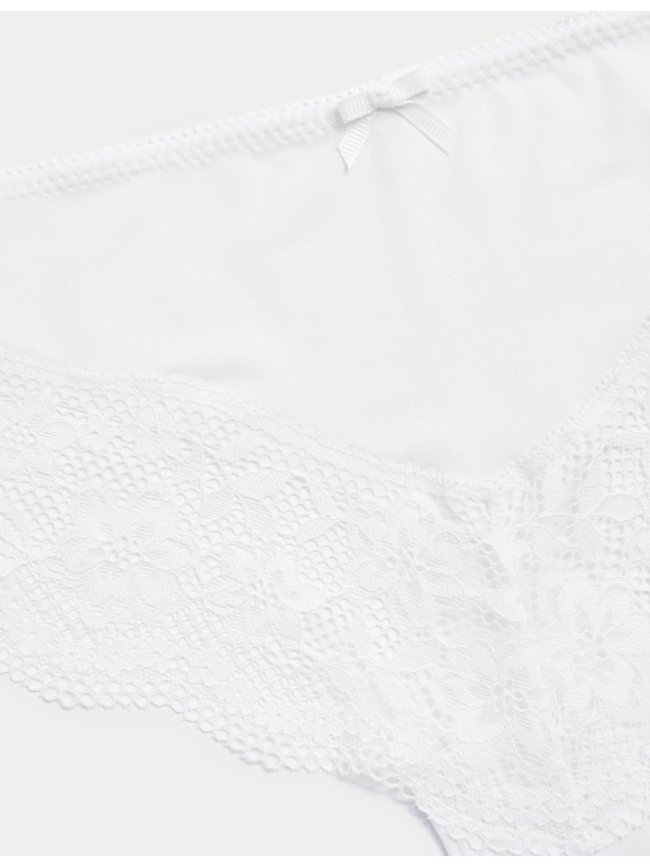 Marks & Spencer Brazíliai alsónadrág csipkés szegéllyel, 3 csomag Marks & Spencer fehér