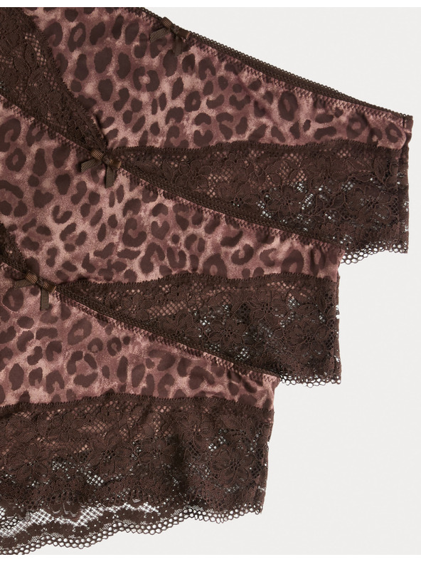 Marks & Spencer Brazíliai alsónadrág csipkével, 3 csomag Marks & Spencer barna