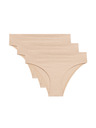 Marks & Spencer Brazil fazonú Cool Comfort™ technológiás alsónadrág látható varratok nélkül, 3 db Marks & Spencer bézs