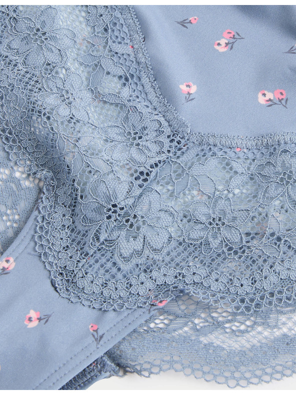 Marks & Spencer Brazil fazonú alsónadrág csipkés szegéllyel, 3 db csomagban Marks & Spencer kék