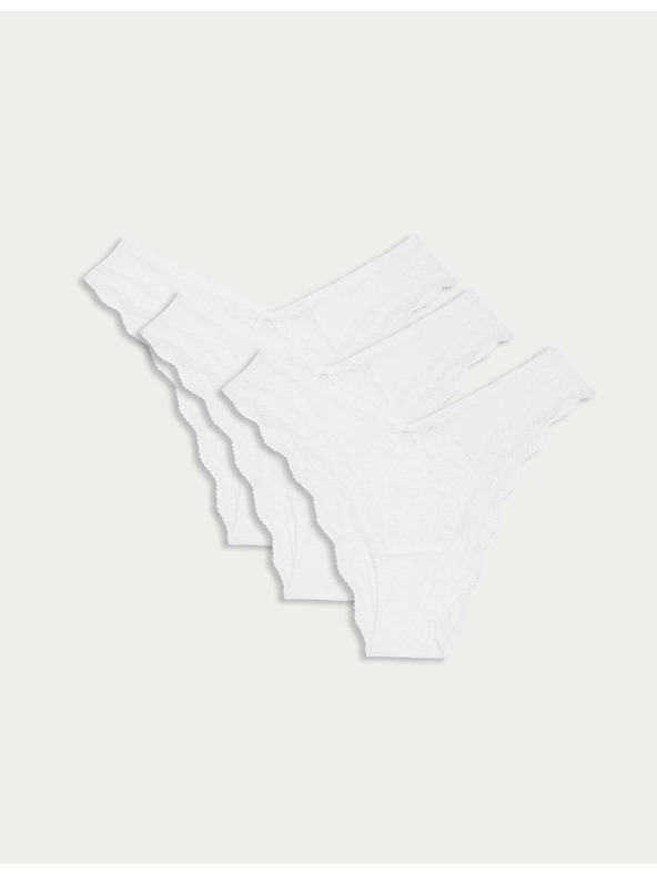 Marks & Spencer 3 db Jasmine Miami csipkés alsónadrág Marks & Spencer fehér