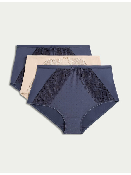 Marks & Spencer Amelia csipkés derékalsó, 3 db Marks & Spencer szürke