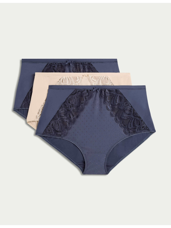 Marks & Spencer Amelia csipkés derékalsó, 3 db Marks & Spencer szürke