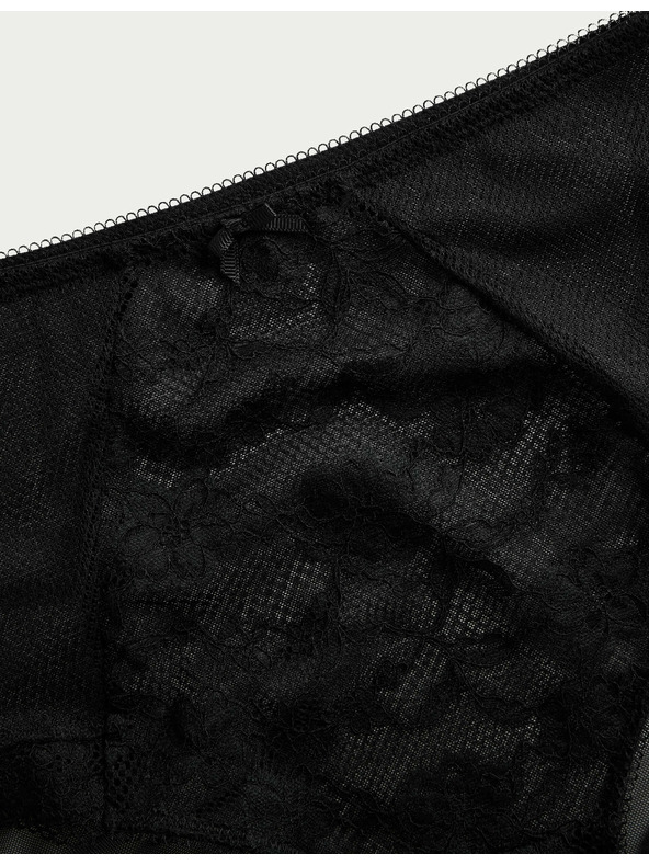 Marks & Spencer Csipkés rövidnadrág magas derékkal Jasmine, 3 db Marks & Spencer fekete