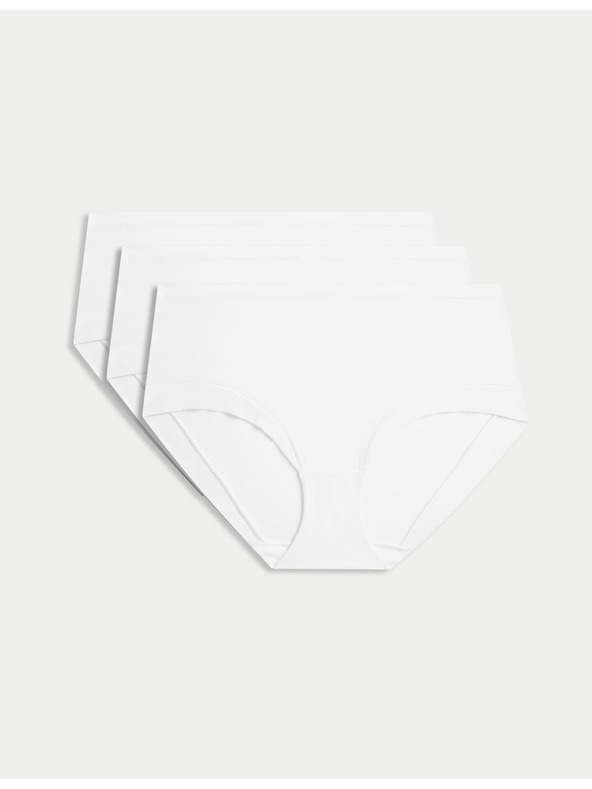 Marks & Spencer Magasderekú rövidnadrág Flexifit™ technológiával, 3 db-os csomag Marks & Spencer fehér