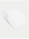 Marks & Spencer Magasderekú rövidnadrág Flexifit™ technológiával, 3 db-os csomag Marks & Spencer fehér