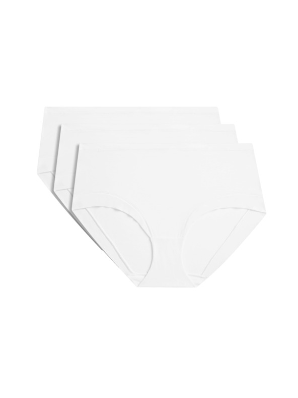 Marks & Spencer Magasderekú rövidnadrág Flexifit™ technológiával, 3 db-os csomag Marks & Spencer fehér