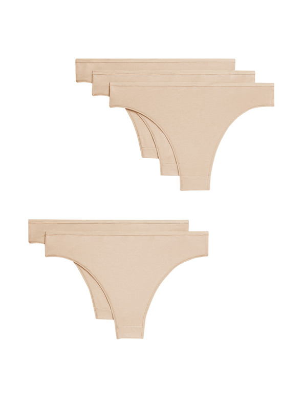 Marks & Spencer Modal anyagú brazil fazonú alsónemű, láthatatlan szegéllyel, 5 db Marks & Spencer bézs