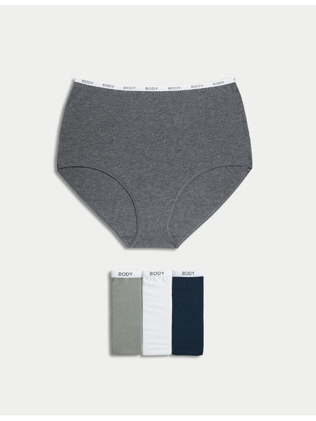 Marks & Spencer Derék alatti alsónemű magas pamuttartalommal, 4 db Marks & Spencer szürke