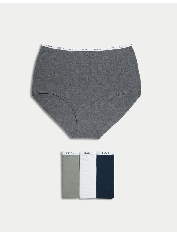 Marks & Spencer Derék alatti alsónemű magas pamuttartalommal, 4 db Marks & Spencer szürke