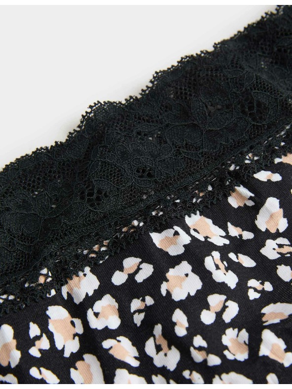 Marks & Spencer Magasan vágott alsónemű magas pamuttartalommal és mintával, 5 db Marks & Spencer fehér