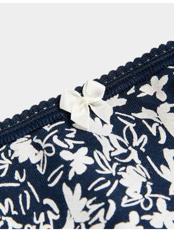 Marks & Spencer Rövid szárú alsónemű alacsony derékkal, mintával, Lycra™ pamutból, 5 db Marks & Spencer szürke