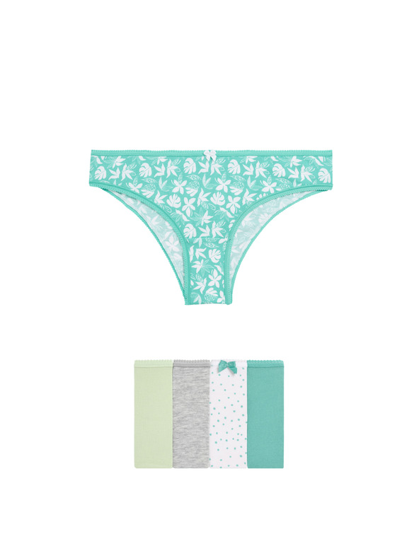 Marks & Spencer Brazil fazonú alsónemű magas pamuttartalommal és Lycra™ anyaggal, 5 db Marks & Spencer zöld