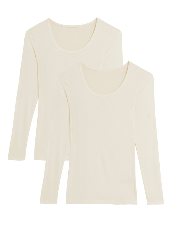 Marks & Spencer Marks & Spencer 2 db-os Heatgen™ technológiás hosszú ujjú thermo felső, krémszínű