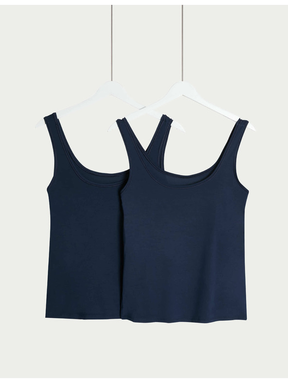 Marks & Spencer Marks & Spencer 2 db-os Flexifit™ magas modal tartalmú trikó sötétkék