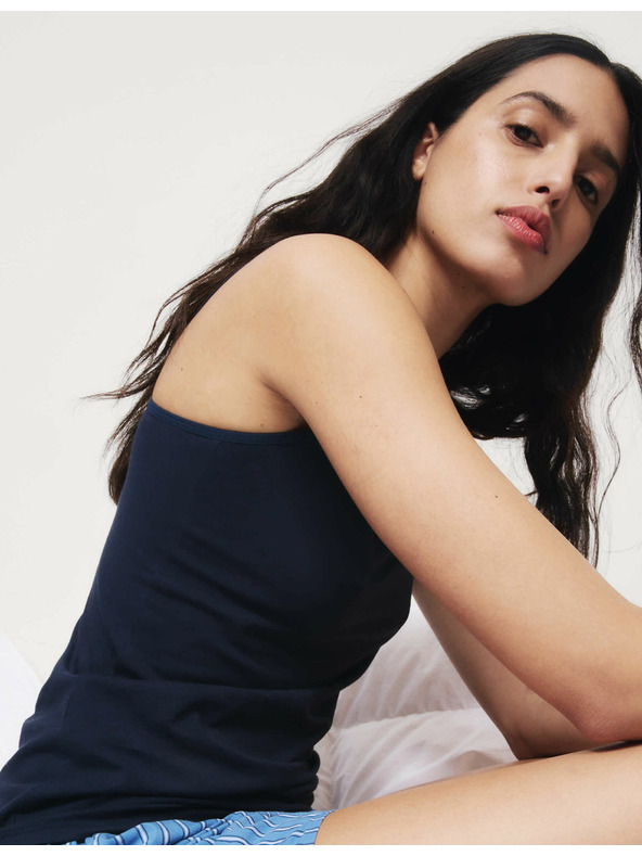 Marks & Spencer Marks & Spencer 3 db-os pántos trikó magas pamuttartalommal, sötétkék