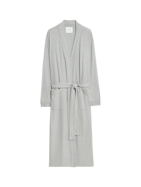 Marks & Spencer Széles bordás fürdőköpeny Marks & Spencer szürke