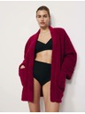 Marks & Spencer Mackós műszőrme átvetős kardigán Marks & Spencer rózsaszín