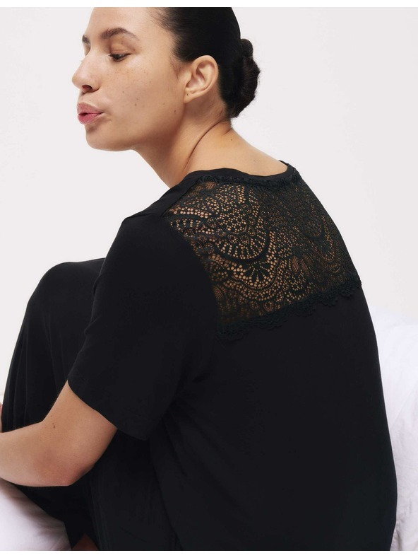 Marks & Spencer Csipkebetétes hálóing Marks & Spencer fekete