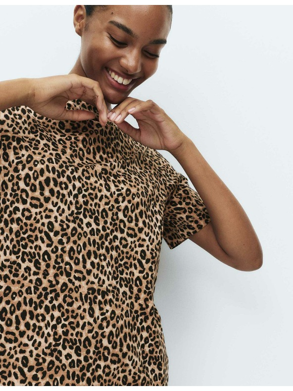 Marks & Spencer Nyomott mintás 100% pamut hálóing Marks & Spencer barna