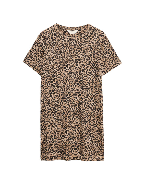 Marks & Spencer Nyomott mintás 100% pamut hálóing Marks & Spencer barna