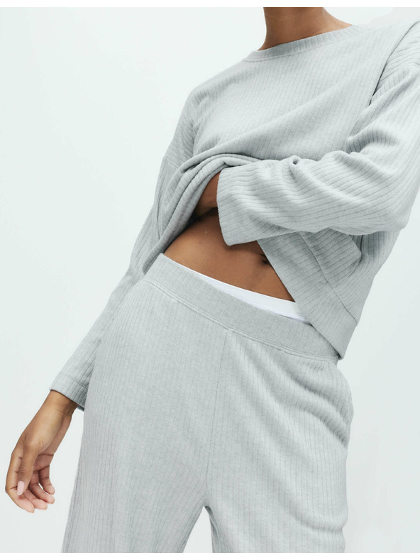 Marks & Spencer Bordázott pizsama alsórész széles szárral Marks & Spencer szürke