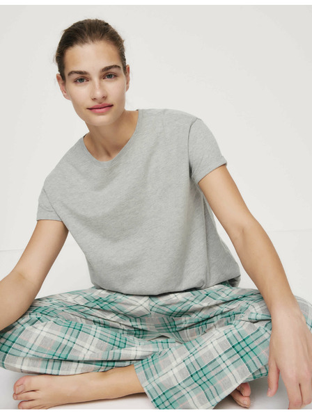 Marks & Spencer Marks & Spencer szürke, mintás pizsama szett magas pamuttartalommal