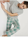 Marks & Spencer Marks & Spencer szürke, mintás pizsama szett magas pamuttartalommal