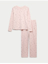 Marks & Spencer Tiszta pamut pizsama szett nyomtatott mintával Marks & Spencer rózsaszín
