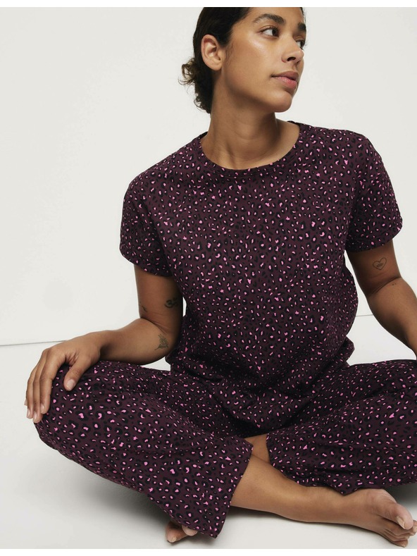 Marks & Spencer Nyomatos pizsama szett magas pamuttartalommal Marks & Spencer piros