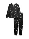 Marks & Spencer Csillag nyomatos polár pizsama szett mandzsettás nadrággal Marks & Spencer fekete