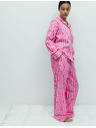 Marks & Spencer Marks & Spencer karácsonyi 100% pamut pizsama szett nyalóka mintával rózsaszín