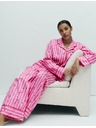 Marks & Spencer Marks & Spencer karácsonyi 100% pamut pizsama szett nyalóka mintával rózsaszín
