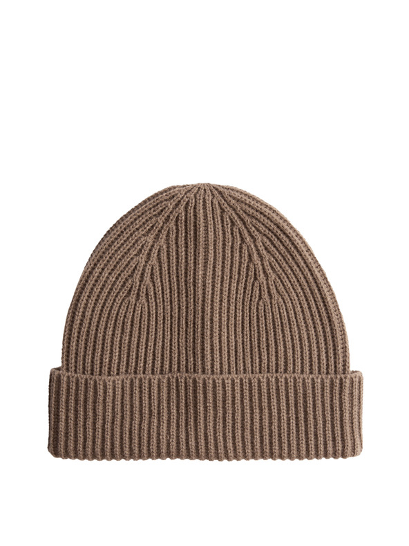 Marks & Spencer Kötött bordázott sapka Marks & Spencer barna