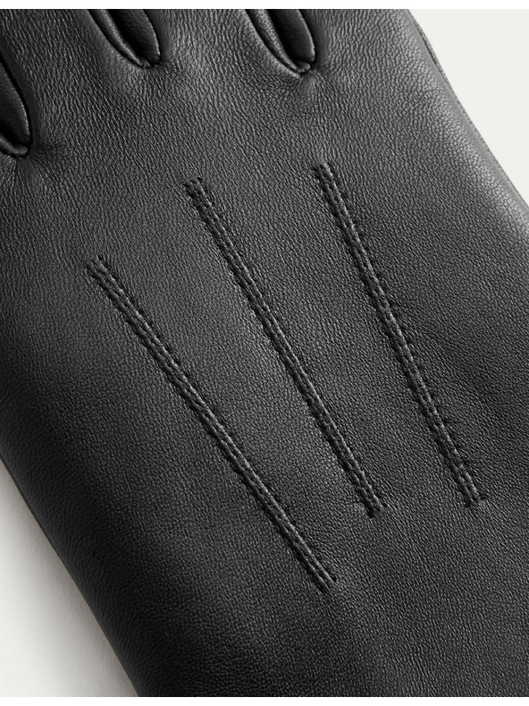 Marks & Spencer Bőr kesztyű Thermowarmth™ technológiával Marks & Spencer fekete