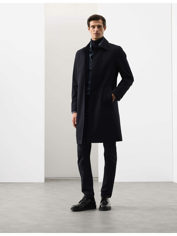 Marks & Spencer Marks & Spencer kockás, magas pamuttartalmú, könnyen vasalható ing kék