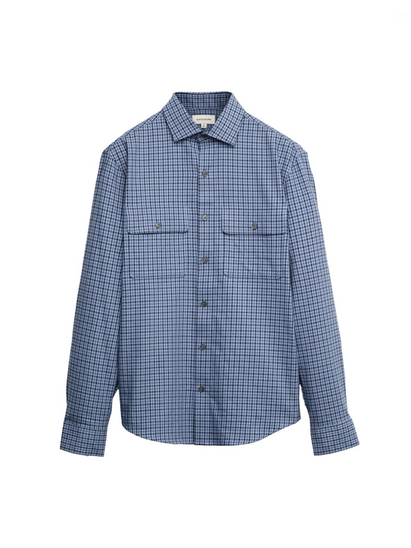 Marks & Spencer Marks & Spencer kockás, magas pamuttartalmú, könnyen vasalható ing kék