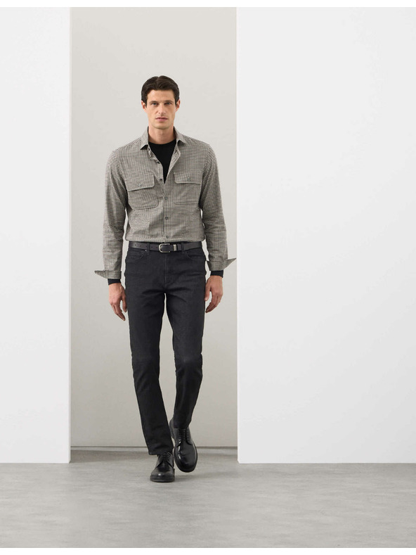 Marks & Spencer Marks & Spencer kockás, magas pamuttartalmú, könnyen vasalható ing bézs