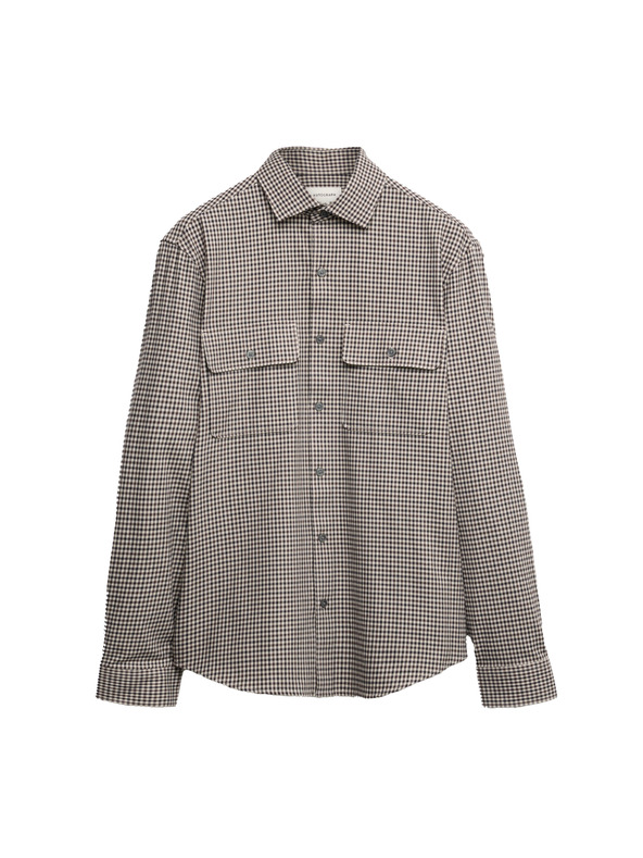 Marks & Spencer Marks & Spencer kockás, magas pamuttartalmú, könnyen vasalható ing bézs