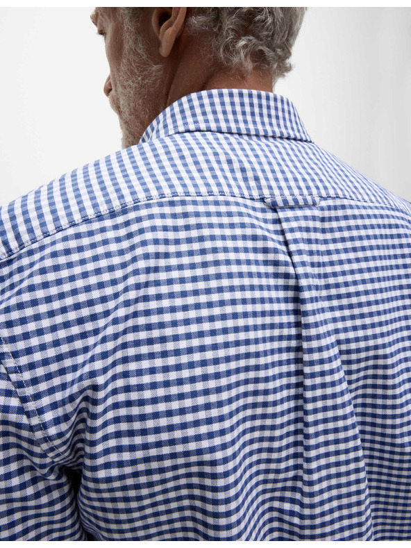 Marks & Spencer Marks & Spencer The Ultimate 100% pamut kockás oxford ing tengerészkék